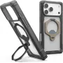 UAG Urban Armor Gear Plasma XTE 360 MagSafe Kickstand Hülle für Apple iPhone 18 Pro Max/17 Pro Max – Aschgrau (Grau)/Titan/Transparent 114572113136