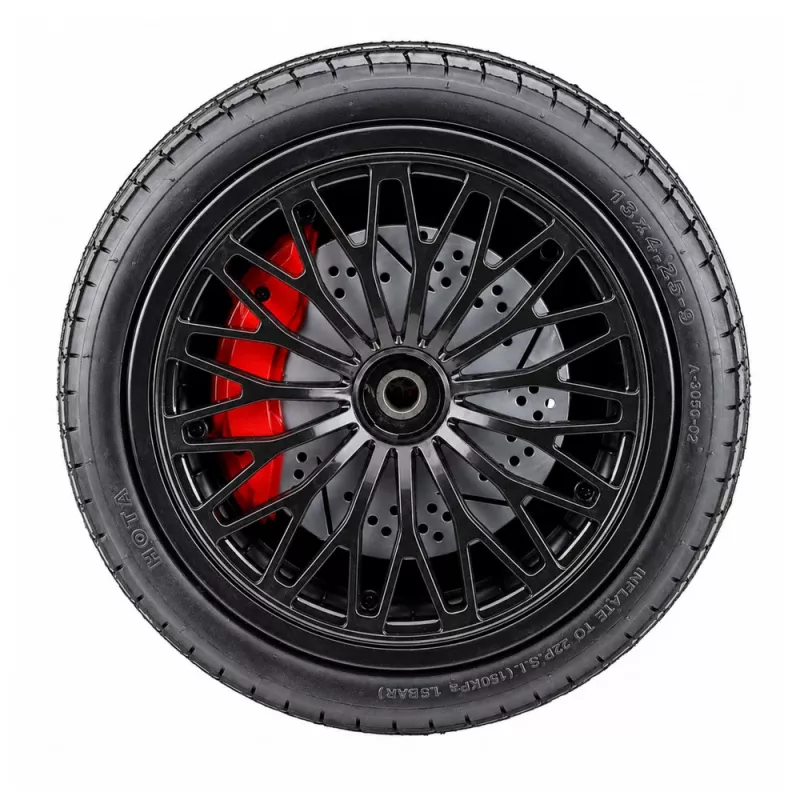 LEAN CARS Ersatzrad für Lamborghini A8803 XXL batteriebetriebenes Aufsitzauto - Gummi-Luftreifen, Schwarz