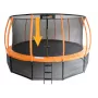 LEAN SPORT 6806 Ersatz-Trampolinmatte 12ft, 72 V-Ringe, UV-beständiges PP-Gewebe, Schwarz