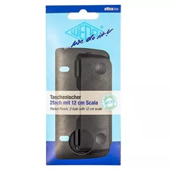 WEDO Taschenlocher Schwarz 2-Loch 8 Blatt