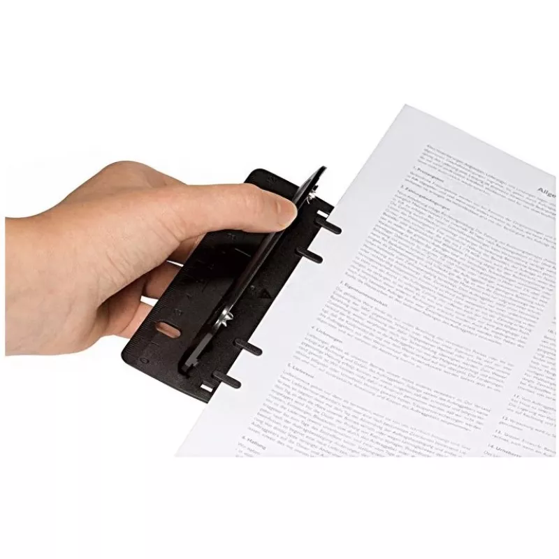 WEDO Taschenlocher Schwarz 2-Loch 8 Blatt