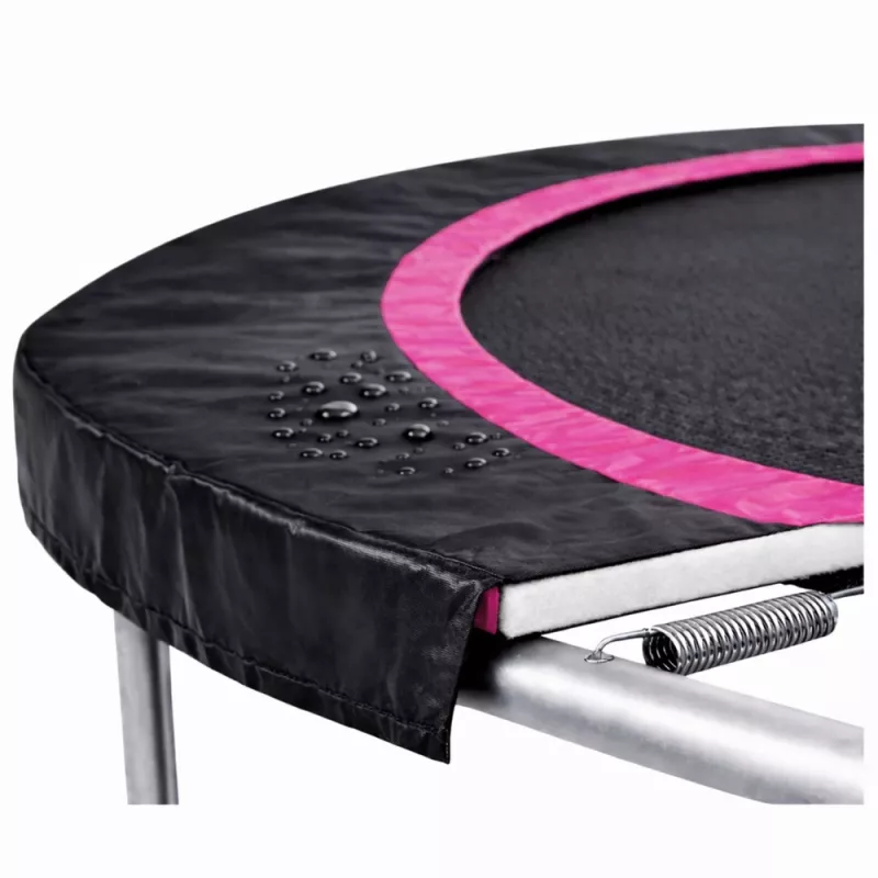 LEAN SPORT Federabdeckung für Sport Max 10ft Trampolin Schwarz-Pink