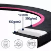 LEAN SPORT Federabdeckung für Sport Max 10ft Trampolin Schwarz-Pink
