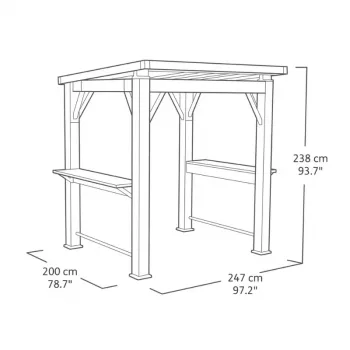 KETER Gazebo Grill 29213898 Hardtop Aluminium Gartenpavillon