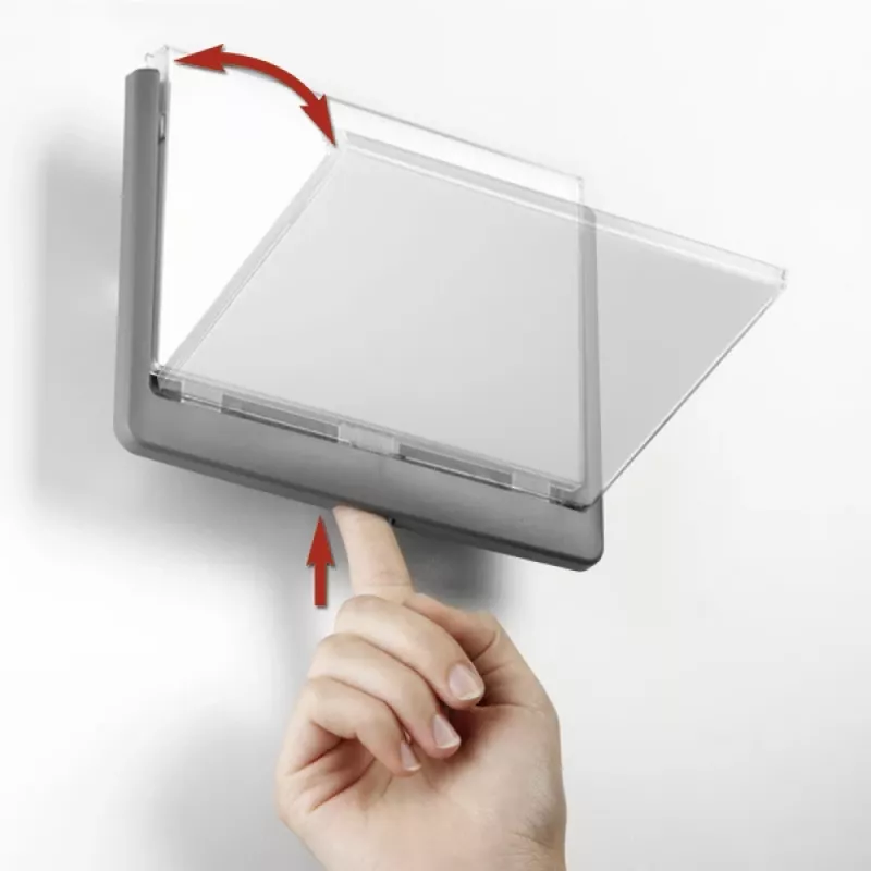 DURABLE Click Sign Türschild 149x105,5 mm Klebe-/Schraubmontage Graphit