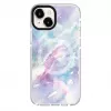 Evelatus Apple iPhone 15 Plus PC+TPU Hülle mit MagSafe – Custom Marble Purple
