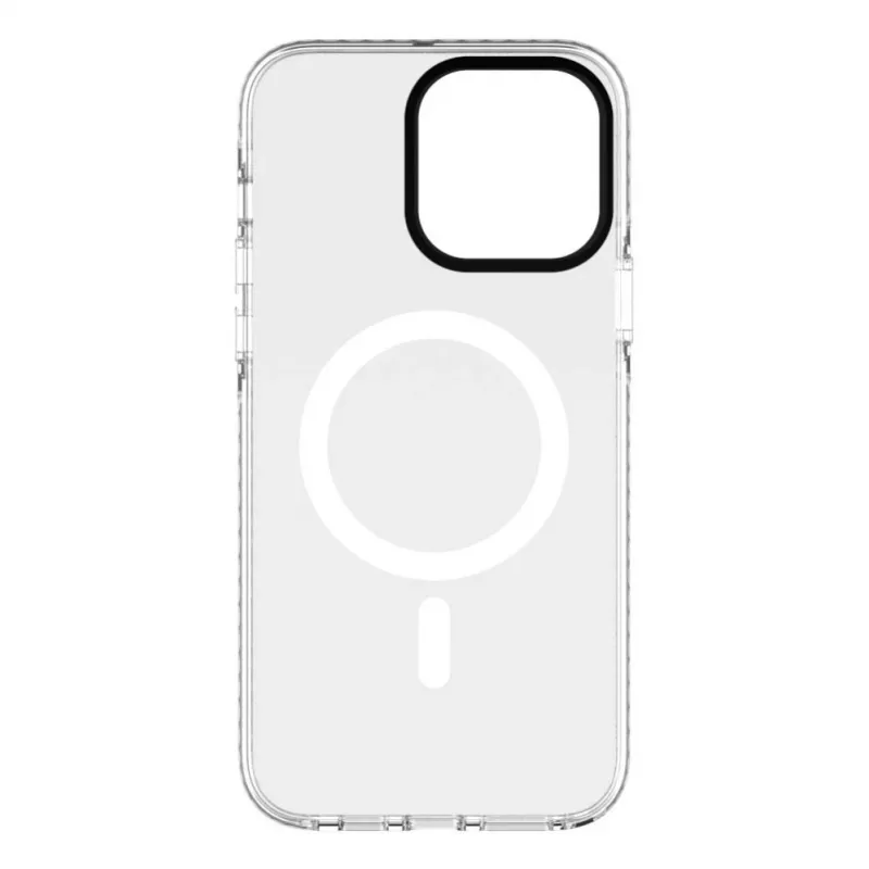 Evelatus Apple iPhone 15 Pro Max PC+TPU Hülle mit MagSafe - Transparentes Blumenmuster