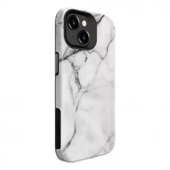Evelatus Apple iPhone 15 Plus Armor Hülle TPU+PC Marmor Weiß