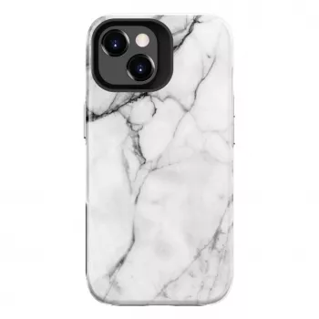 Evelatus Apple iPhone 15 Plus Armor Hülle TPU+PC Marmor Weiß