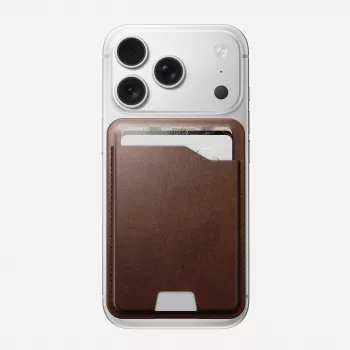 NOMAD Leder Mag Wallet – MagSafe-kompatible Geldbörse mit Apple Find My, Horween-Leder (Rustic Brown)