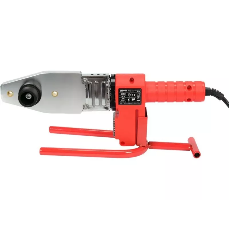 Yato YT-82251 Kunststoffschweißgerät 800 W mit digitaler LCD-Temperaturregelung, 100-550°C, 120-250 L/min Luftstrom, inklusive Düsen und Schweißstäbe