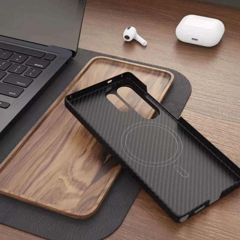 FIXED MagVelar Aramidfaser-Rückseitenschale für Apple iPhone 17 – Schwarz