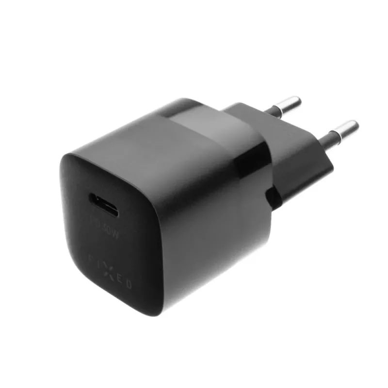 Festes Mini-Wandladegerät mit USB-C-Ausgang und PD-Unterstützung, 30W - Schwarz FIXC30M-C-BK