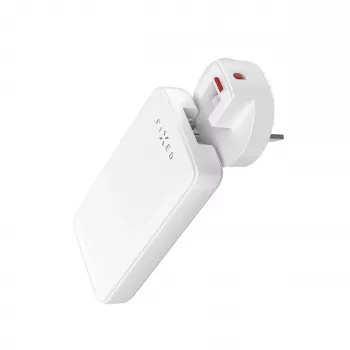 Fixed Slim Traveller 2xUSB-C Reiseladegerät mit Weltadaptern, GaN, 45W – Weiß