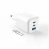 Fixed Mini 2x USB-C und USB GaN Ladegerät 65W Weiß