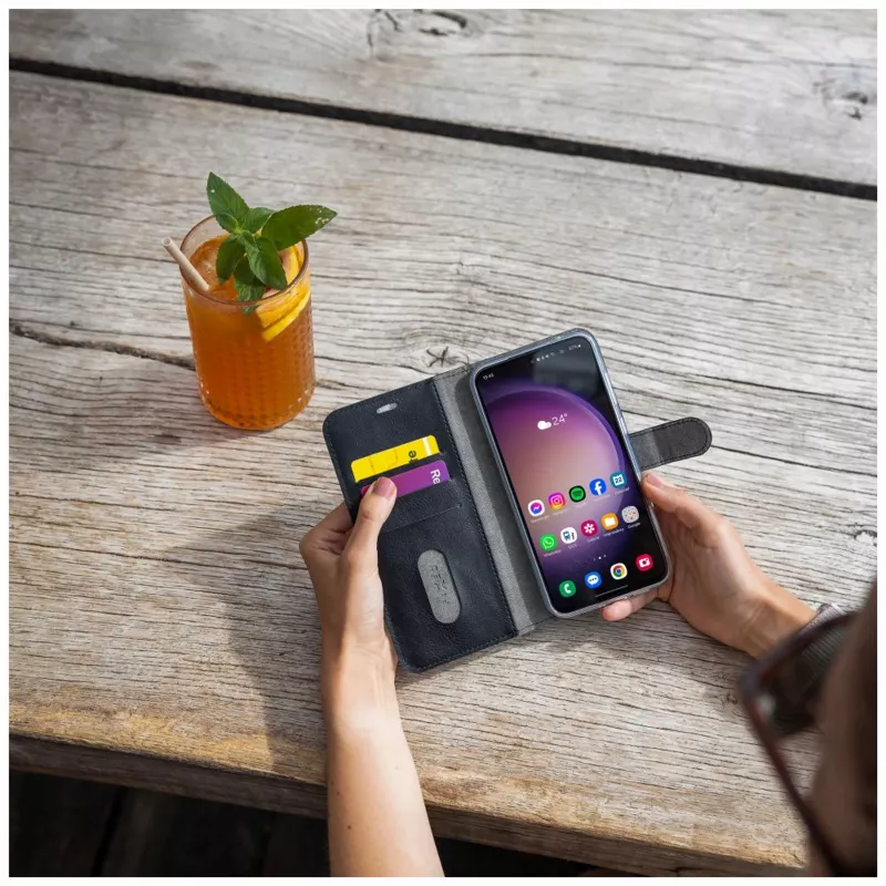 Fixed Opus Book Case für Xiaomi Redmi Note 15 Pro 5G - Leder, Schwarz