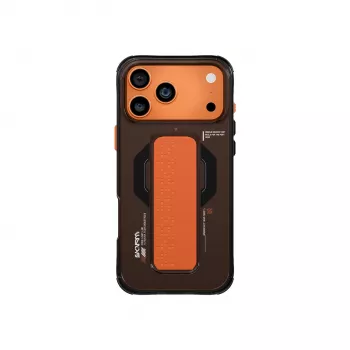 SKINARMA Haxa Hülle für iPhone 17 Pro mit magnetischem Laden und Grip-Stand, Graphit