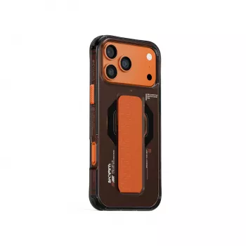 SKINARMA Haxa Hülle für iPhone 17 Pro mit magnetischem Laden und Grip-Stand, Graphit