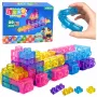 LEAN TOYS Gummibausteine Flexibles Konstruieren Transparent Bunt 20 Stk