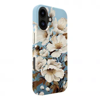 Evelatus Apple iPhone 16 Slim Shell mit MagSafe – Custom Print Flower Blue