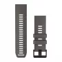 Garmin QuickFit 26 Uhrenarmbänder, Pebble Grey/Silver Grey Silikon [010-14510-00]