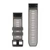 Garmin QuickFit 26 Uhrenarmbänder, Pebble Grey/Silver Grey Silikon [010-14510-00]