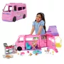 Barbie Dreamhouse Adventures Puppen-Wohnmobil-Spielset, verwandelt sich in 7-Bereichs-Wohnmobil, 60+ Zubehörteile, Rosa