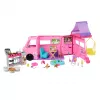 Barbie Dreamhouse Adventures Puppen-Wohnmobil-Spielset, verwandelt sich in 7-Bereichs-Wohnmobil, 60+ Zubehörteile, Rosa