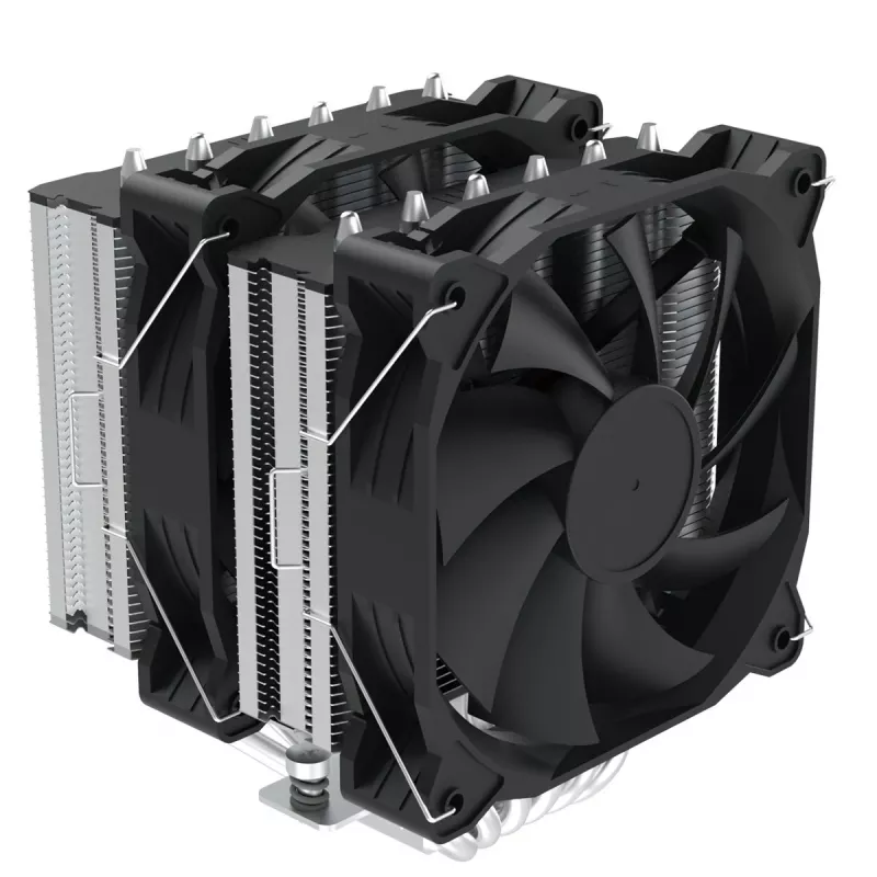 Zalman CNPS12X BP Black CPU-Kühler - 120mm PWM-Lüfter, blaue LED, 6 Heatpipes, Intel/AMD