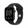 Apple Watch Series 12 GPS + Cellular 46 mm Aluminiumgehäuse Schwarz mit Sportarmband Schwarz – M/L
