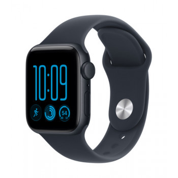 Apple Watch SE 3 GPS 40mm Aluminiumgehäuse Midnight mit Sportarmband Marineblau - S/M
