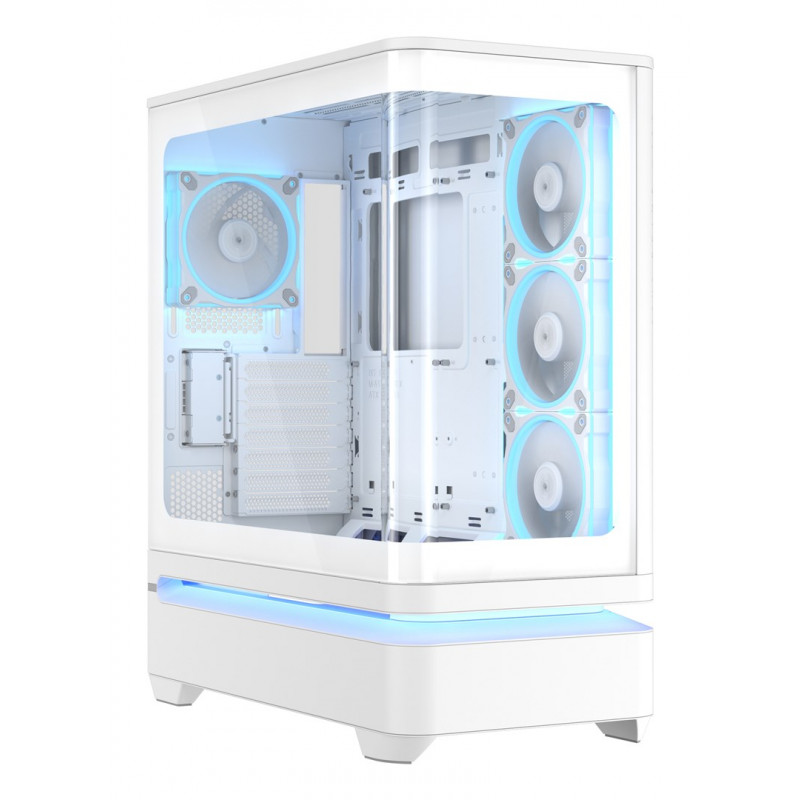 ASUS PRIME AP304 TG ARGB Weiß ATX Mid-Tower PC-Gehäuse