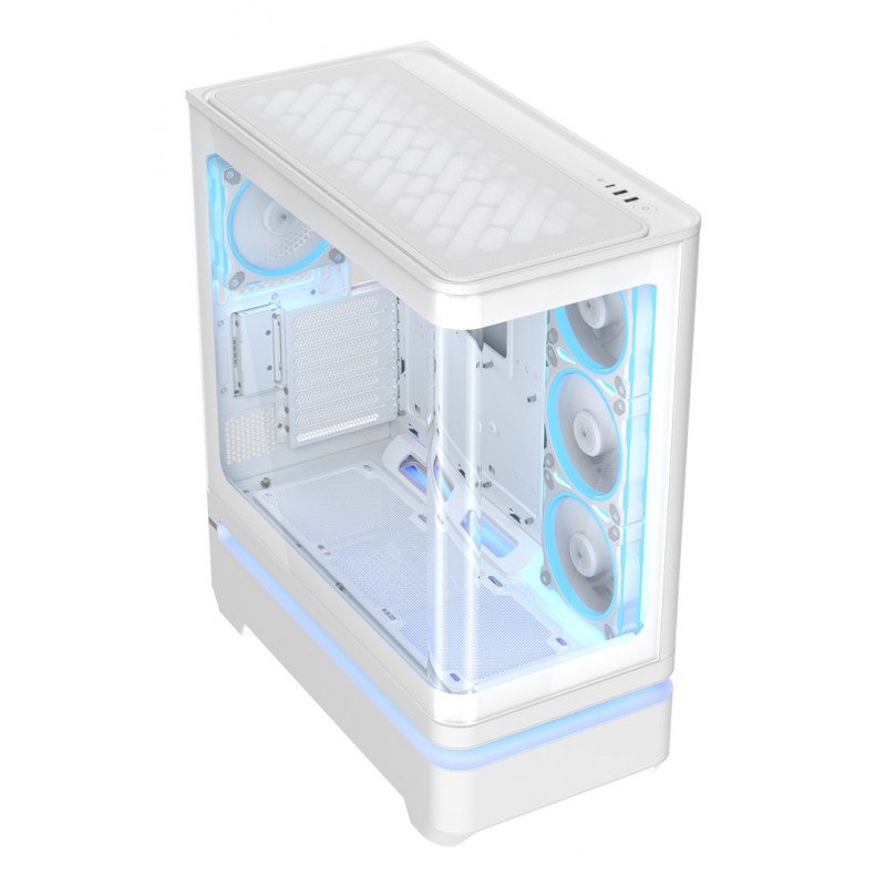 ASUS PRIME AP304 TG ARGB Weiß ATX Mid-Tower PC-Gehäuse
