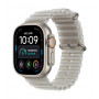 Apple Watch Ultra 4 GPS + Cellular 49 mm Naturtitan-Gehäuse mit transluzent grauem Ocean Armband