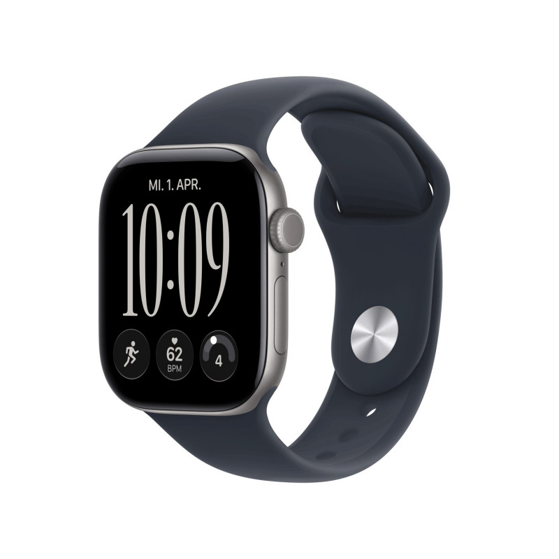 Apple Watch Series 12 GPS + Cellular 42 mm Aluminiumgehäuse Grau mit Sportarmband Blau – S/M