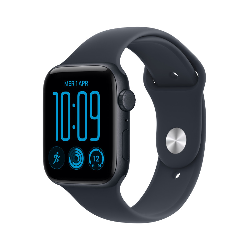 Apple Watch SE 3 GPS + Cellular 44 mm Aluminiumgehäuse Mitternacht mit Sportarmband Blau – M/L