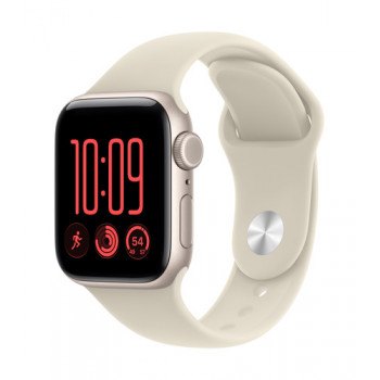 Apple Watch SE 3 GPS + Cellular 40 mm Aluminiumgehäuse Polarstern mit Sportarmband Sand – S/M