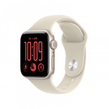 Apple Watch SE 3 GPS + Cellular 40 mm Aluminiumgehäuse Polarstern mit Sportarmband Sand – S/M