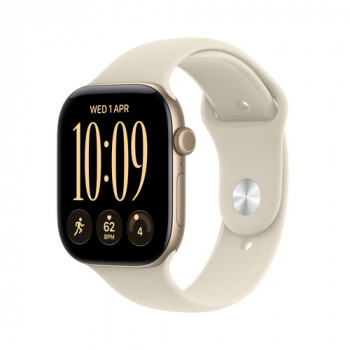 Apple Watch Series 12 GPS 42 mm Aluminiumgehäuse Gold mit Sportarmband Sand – S/M
