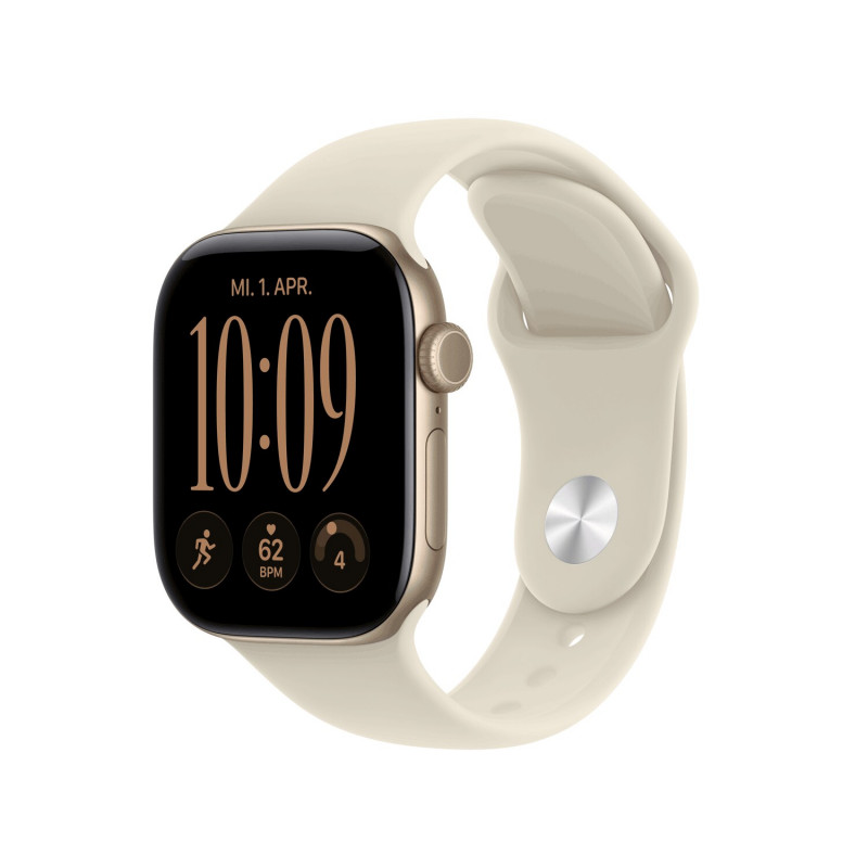Apple Watch Series 12 GPS 42 mm Aluminiumgehäuse Gold mit Sportarmband Sand – S/M