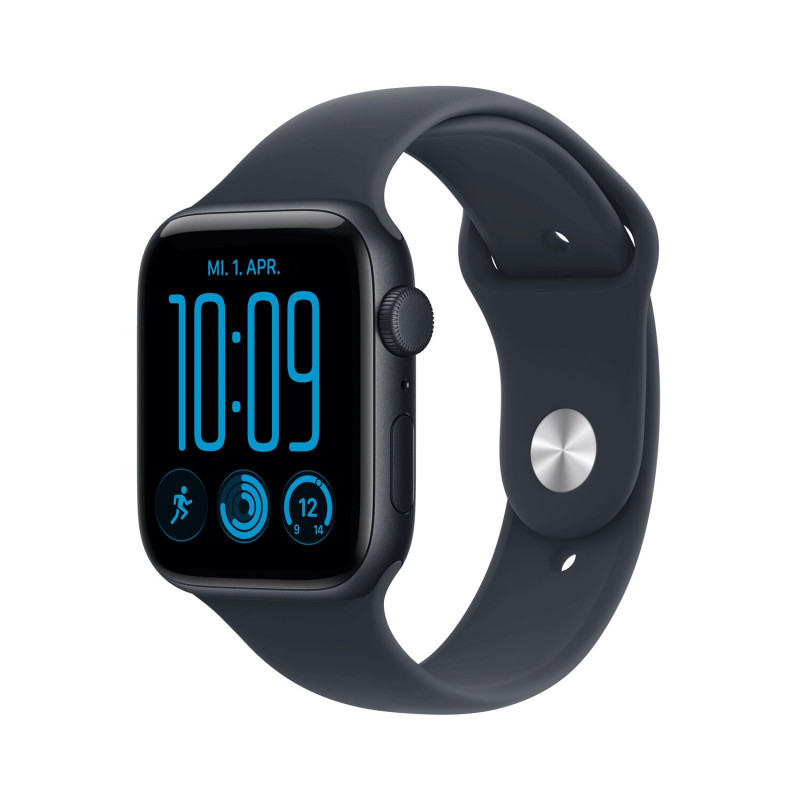Apple Watch SE 3 GPS 44 mm Aluminiumgehäuse Mitternacht mit Sportarmband Blau – M/L