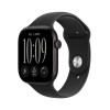 Apple Watch Series 12 GPS 46 mm Aluminiumgehäuse Schwarz mit Sportarmband Schwarz – S/M