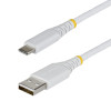StarTech Geflochtenes USB 2.0 Kabel USB-A zu USB-C, 3 m, 15 W, Weiß