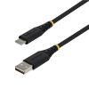 StarTech Geflochtenes USB 2.0 Kabel USB-A zu USB-C, 3 m, 15 W, Schwarz