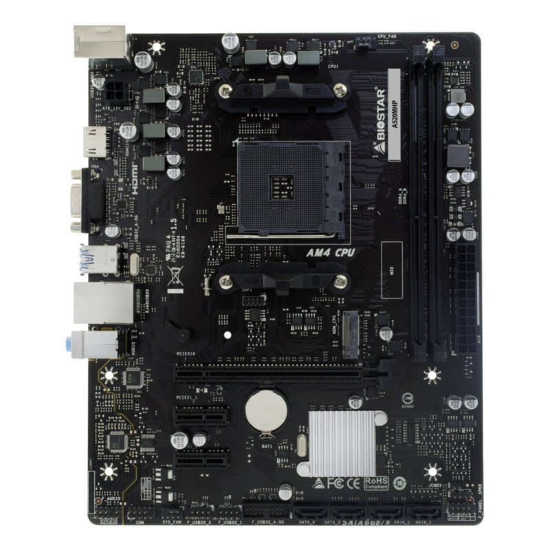 Biostar A520MHP 2.0 AMD A520 AM4 Micro-ATX Mainboard