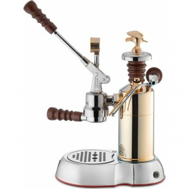 La Pavoni Esperto Competente LPLESC01EU Hebel-Espressomaschine, Chrom/Gold