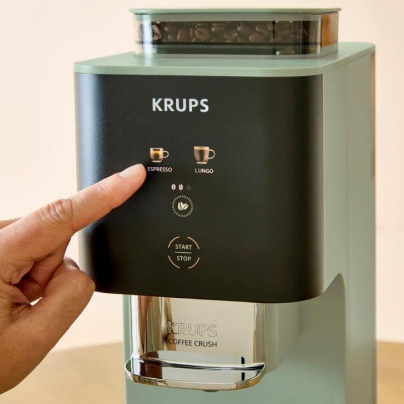 Krups Coffee Crush SA401LE0 Espressomaschine, Schwarz/Grün