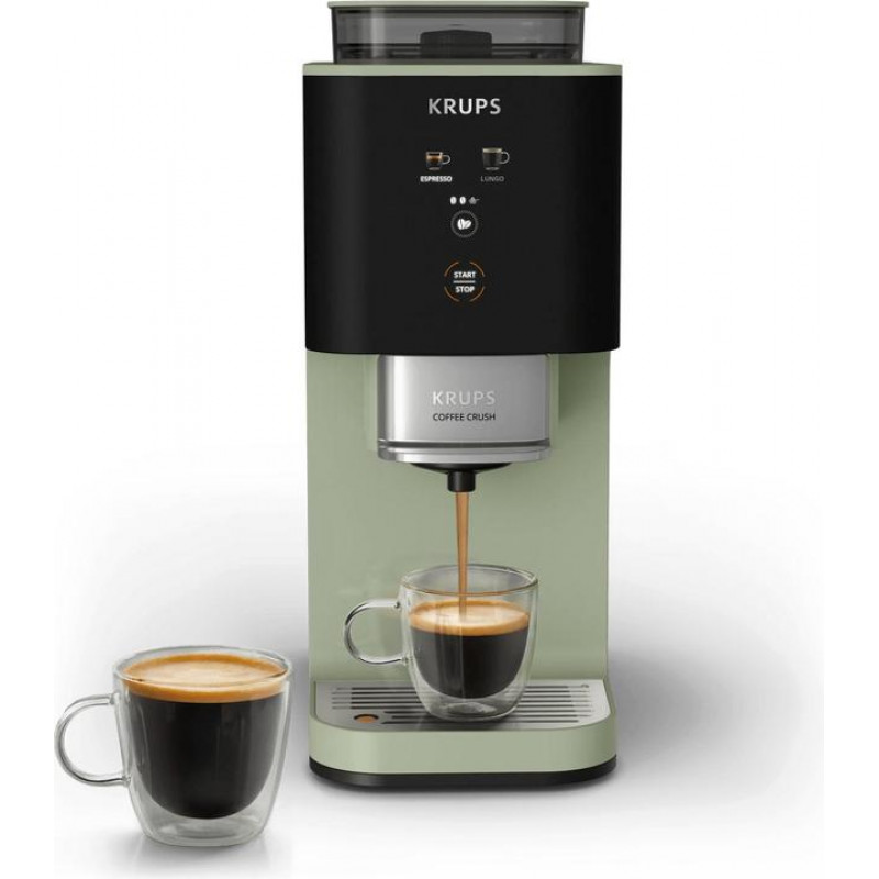 Krups Coffee Crush SA401LE0 Espressomaschine, Schwarz/Grün