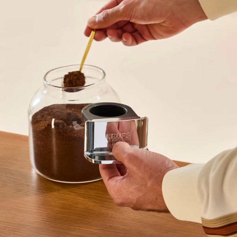 Krups Coffee Crush SA401LE0 Espressomaschine, Schwarz/Grün