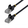 StarTech Slim Cat6a U/FTP Patchkabel RJ45, 1 m, Schwarz